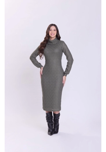 Vestido Eva Em Malha Trico Verde Hapuk Outono/Inverno 2026