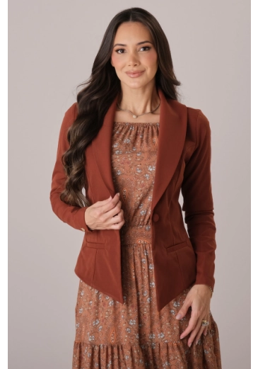 Blazer Rebeca Em Alfaiataria Marrom Tata Martello Outono/Inverno 2025
