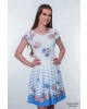 Vestido Duo Estampa Azul Hapuk