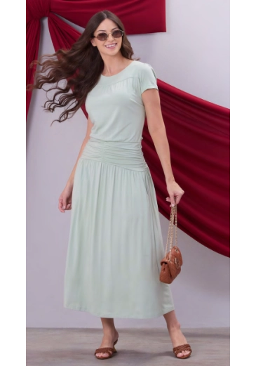 Vestido Clarice Em Malha Verde Hapuk  Primavera/Verão 2026