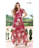 Vestido Longo Floral Vinho Sol da Terra 