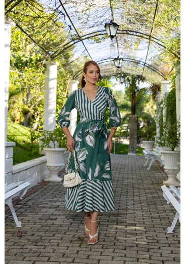 Vestido Nayara Em Toque De Seda Verde Jany Pim Outono/Inverno 2026