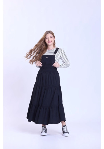 Salopete Aurora Em Jeans Color Preto Hapuk  Outono/Inverno 2026