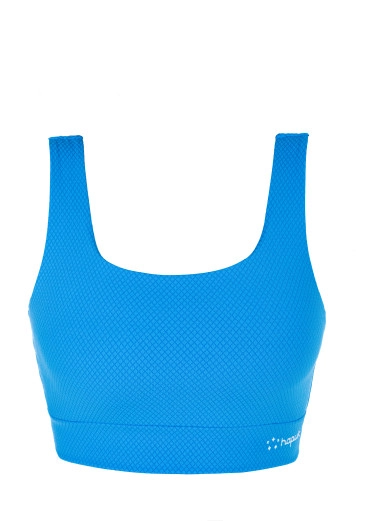 Top Fitness Marilise em Malha Jacquard com Proteção UV Azul Hapuk Primavera/Verão 2025 