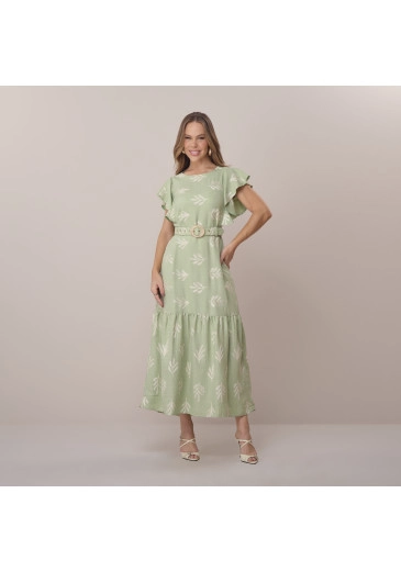 Vestido Sonia Bordado Verde Tatá Martello  Primavera/Verão 2026