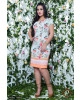 Vestido Puro Sharmy Estampado Floral Laranja 10802
