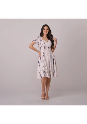 Vestido Núbia Em Linho Off White Tata Martello Primavera/Verão 2026