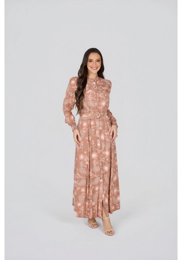 Vestido Carmen Em Viscose Bege Tata Martello Primavera/Verão 2027