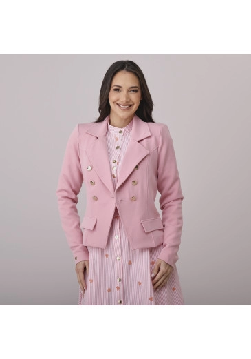 Casaco Karina Em Alfaiataria Rosa Tata Martello Outono/Inverno 2026