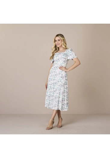 Vestido Queisa em Bordado Inglês Azul Tatá Martello Alto Verão 2025 