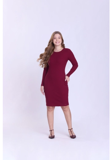 Vestido Isabella Em Malha Canelada Bordo Hapuk Outono/Inverno 2026