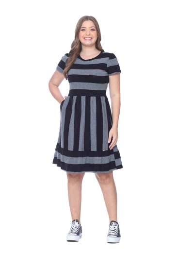 Vestido Elinai Preto Em Malha Hapuk Alto/Verão 2025