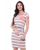 Vestido Listras com Amarração Rose Hapuk