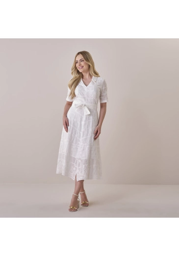 Vestido Bety Em Bordado Daphine Off White Tatá Martello Primavera/Verão 2026