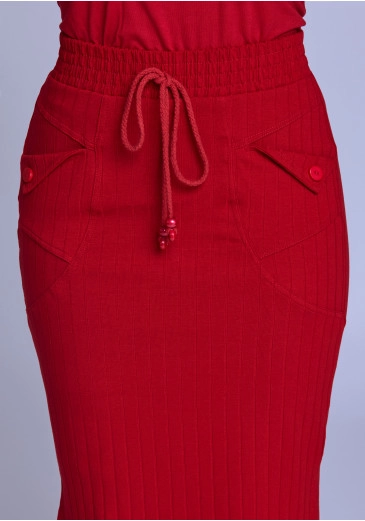Saia Heloisa Em Jeans Color Vermelho Hapuk Primavera/Verão 2026