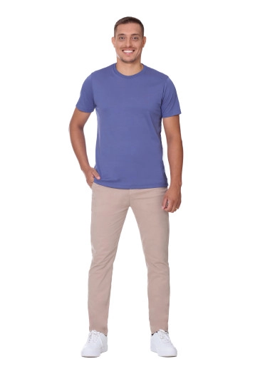 Camiseta Miguel Em Malha Pima Azul Hapuk Outono/Inverno 2025